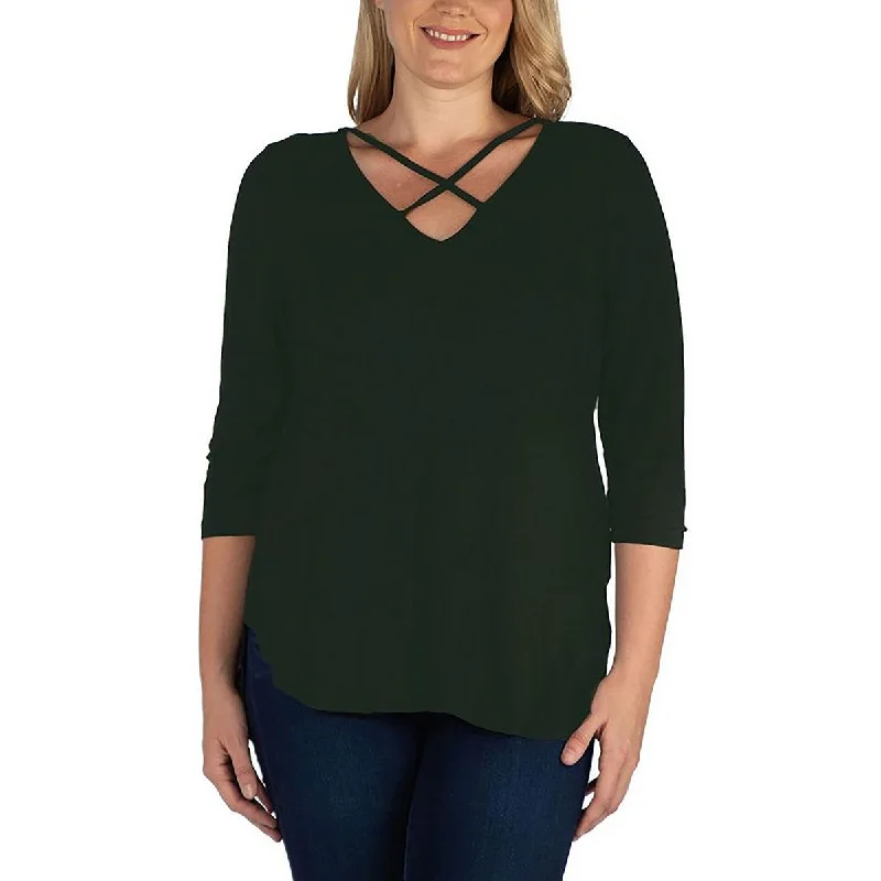 PulloverthermalWomens Criss-Cross V-Neck Pullover Top