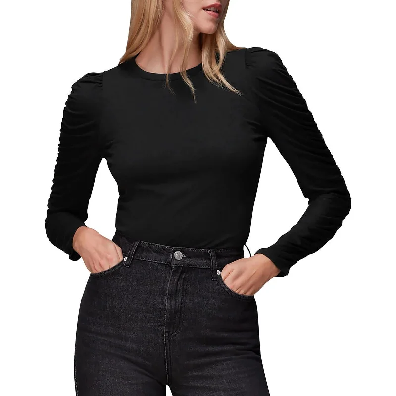 PullovermatteWomens Ruched Long Sleeves Pullover Top