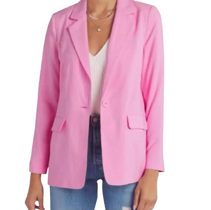 Carmen Long Sleeve Loose Blazer In Bon BonBlazercraze