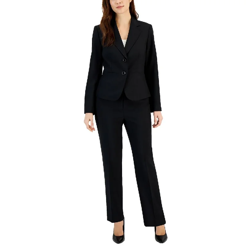 Le Suit Womens Petites Woven Solid Two-Button BlazerBlazerfit