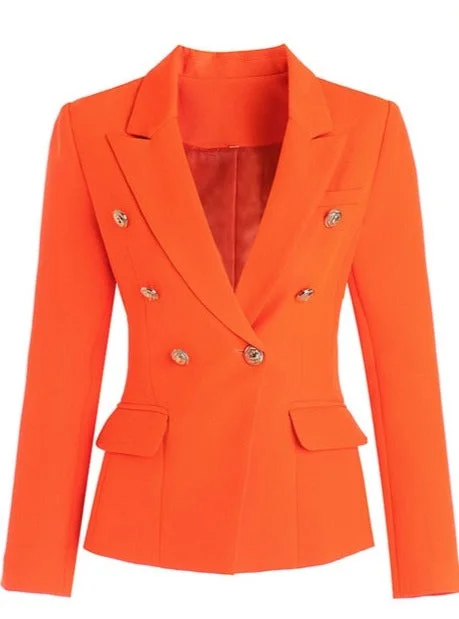 Orange Slim Fit BlazerBlazeroutfit