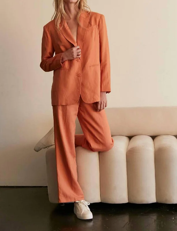 Oversized Blazer In OrangeBlazerinnovation