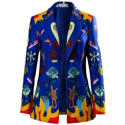 Birds of Prey Harley Quinn Blue Blazer JacketBlazerinitiative