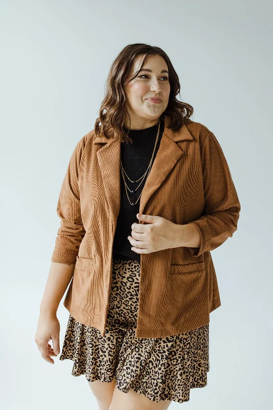 SINGLE-BUTTON CORDUROY BLAZER IN CHESTNUTBlazermania